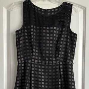 Calvin Klein Women's Checkered Sheer Sleeveless Dress Sz 10